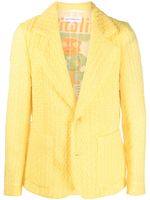 Walter Van Beirendonck Pre-Owned blazer droit - Jaune - thumbnail