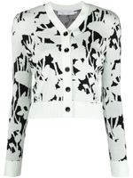 Proenza Schouler White Label cardigan à fleurs en all over - Vert