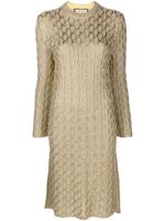 Gucci cable-knit midi dress - Or