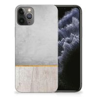 Apple iPhone 11 Pro Bumper Hoesje Wood Concrete