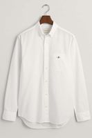 GANT Regular Fit Overhemd wit, Effen - thumbnail