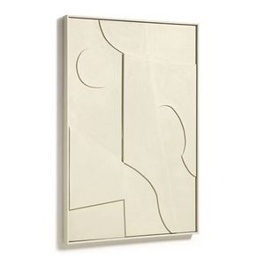 Kave Home Talin Abstract Schilderij - Beige 60 x 90 cm