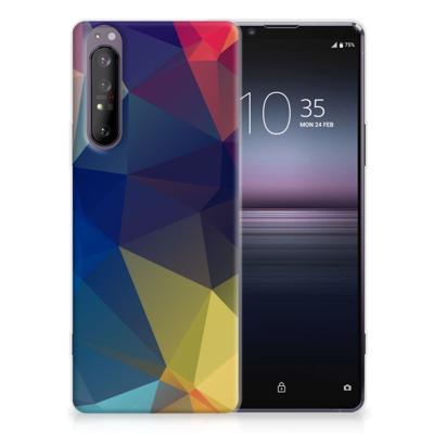 Sony Xperia 1 II TPU Hoesje Polygon Dark