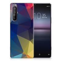 Sony Xperia 1 II TPU Hoesje Polygon Dark