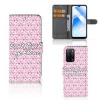 OPPO A16/A16s/A54s Portemonnee Hoesje Flowers Pink DTMP - thumbnail