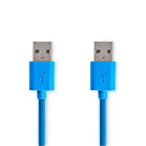 Nedis USB-Kabel | USB-A Male | USB-A Male | 5 Gbps | 1 m | Blauw | 1 stuks - CCGP61000BU10 CCGP61000BU10