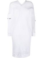 Jean Paul Gaultier Pre-Owned robe-sweat à empiècement en résille (années 2000) - Blanc - thumbnail