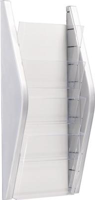 Folderhouder | H540xB280xD80mm | DIN A4 hoog | zilver | 1 stuk - H62701-00 Folderhouder | H540xB280xD80mm | DIN A4 hoog | zilver | 1 stuk - H62701-00