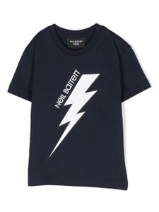 Neil Barrett Kids t-shirt à logo imprimé - Bleu