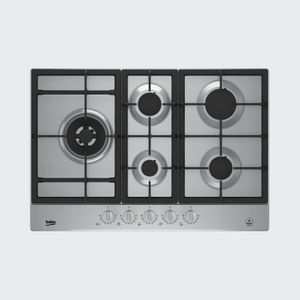 Beko HIAL 75325 SX NL kookplaat Zwart, Roestvrijstaal Ingebouwd 75 cm Gaskookplaat 5 zone(s)