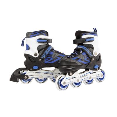 Toys Amsterdam inlineskates junior aluminium blauw/zwart mt 31-34