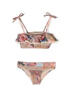 ZIMMERMANN Kids bikini à imprimé cachemire - Marron