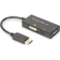 ASSMANN Electronic AK-340418-002-S DP, HDMI DVI + VGA Zwart kabeladapter/verloopstukje