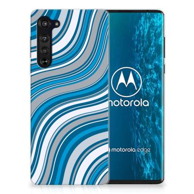 Motorola Edge TPU bumper Waves Blue Motorola Edge TPU bumper Waves Blue