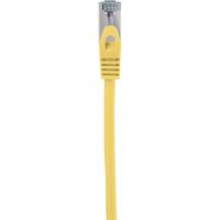 Renkforce RJ45 Netwerkkabel, patchkabel CAT 6A S/FTP 0.25 m Geel Snagless, Vlambestendig 1 stuk(s)