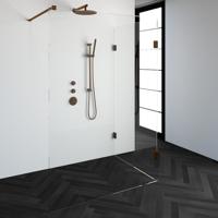 Sanituba Complete Profielloze Inloopdouche Reversed 100x140cm koper