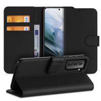 Samsung Galaxy S21 FE Book Case Zwart met Pasjeshouder