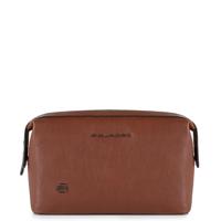 Piquadro Black Square Toiletry Bag Tobacco