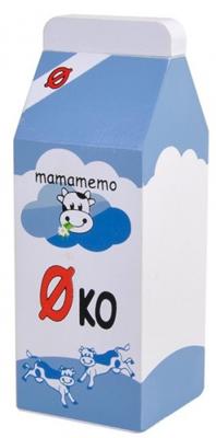 Mamamemo pak volle melk hout 12 cm blauw