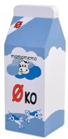 Mamamemo pak volle melk hout 12 cm blauw