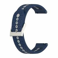 By Qubix - Compatible met Garmin Forerunner 55/245 / 645 - Dot Pattern bandje - Donkerblauw - Compatible Garmin bandje - Bandbreedte: 20mm