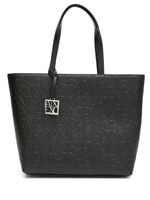 Armani Exchange sac cabas à motif monogrammé embossé - Noir