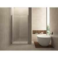 Wiesbaden Douchedeur | 2 Pendeldeuren | 100x200cm | 6mm NANO coating glas | Chroom | Nisdeur