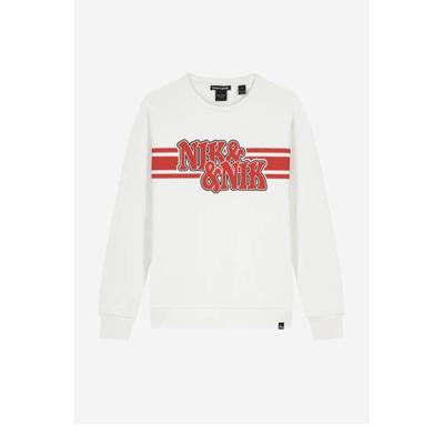 NIK&NIK sweater Alexi met tekst offwhite