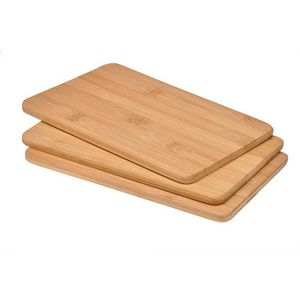 Set van 12x houten bamboe snijplanken / broodplanken 22 x 14 cm