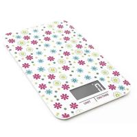 Pebbly keukenweegschaal led 23 x 15 cm aluminium wit