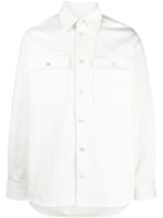 Jil Sander chemise en coton à manches longues - Blanc