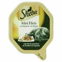 SHEBA ALU MINI FILETS KIP / LAM IN SAUS 22X85 GR