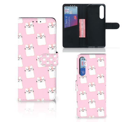 Sony Xperia 1 II Telefoonhoesje met Pasjes Sleeping Cats