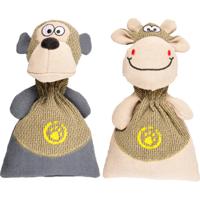 Hondenspeelgoed Agena Koe en Aap 19 x 9 x 28 cm Flamingo Zwart