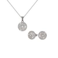 Ketting en oorbellen met zirkonia's van Di Lusso