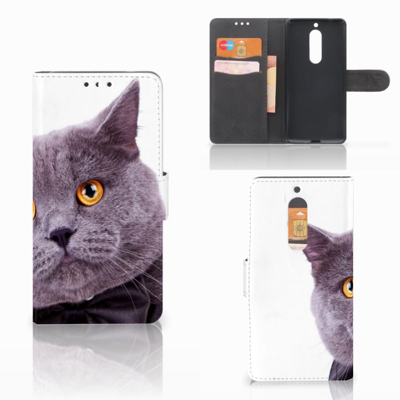 Nokia 5 Telefoonhoesje met Pasjes Kat
