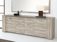 Dressoir STONAGE 4 deuren 2 lades 250 cm spint eik grijs/marmer