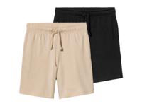 pepperts! 2 stuks kinderen shorts (158/164, Zwart/beige) - thumbnail