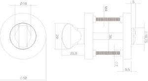 WC SL. 8MM ROND ZWRT1223347660