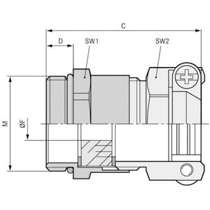 LAPP 52106810 Wartel M20 Messing Messing 50 stuk(s)