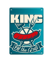 Tekstbord metaal King of the grill