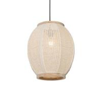 QAZQA Oosterse hanglamp naturel 35 cm - Rob