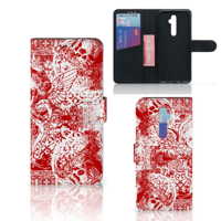 Telefoonhoesje met Naam OPPO Reno 2Z Angel Skull Rood