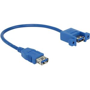 Delock USB-kabel USB 3.2 Gen1 (USB 3.0 / USB 3.1 Gen1) USB-A bus, USB-A bus 0.25 m Blauw 85111