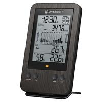 Bresser Weerstation radio met buitensensor WTW professionele regenmeter in houtlook