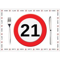 10 placemats 21 jaar van papier   -