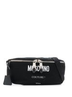 Moschino sac banane à logo imprimé - Noir - thumbnail