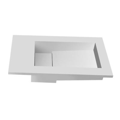 SSI Design Tolmezzo Solid Surface opbouw fontein 40x22x1.2cm mat wit SSI Design Tolmezzo Solid Surface opbouw fontein 40x22x1.2cm mat wit