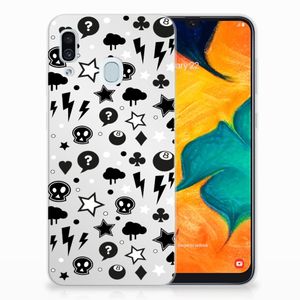 Silicone Back Case Samsung Galaxy A30 Silver Punk