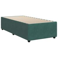 vidaXL Bedframe fluweel donkergroen 80x200 cm, bed, bed ombouw, boxspring, bedbodem, slaapkamermeubel, eenpersoonsbed, 1 persoonsbed, bedbank